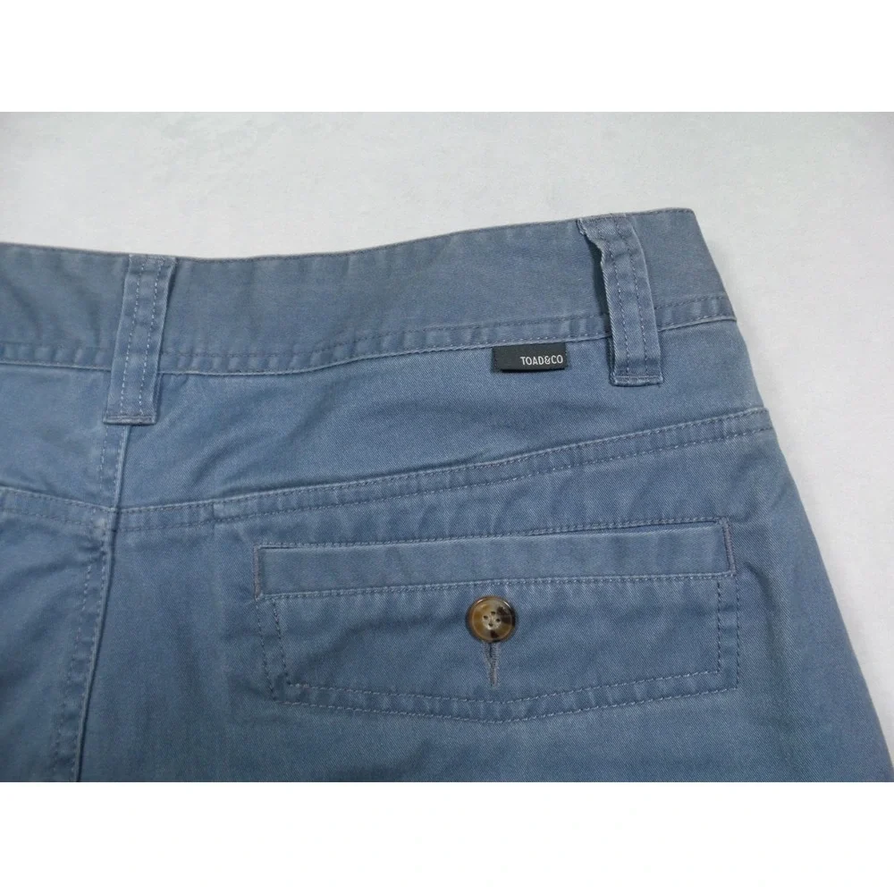 Toad and Co Shorts Mens Size 32 Blue Mission Ridge Organic‎ Cotton Stretch NWT
